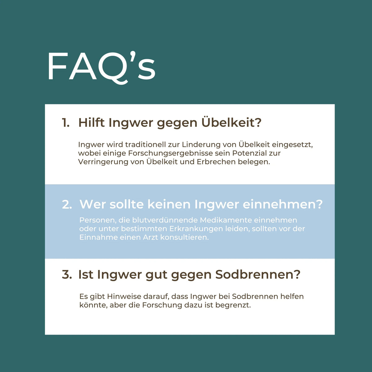 Ingwer Kapseln